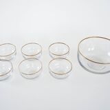 Glass serving set, Italian design, 1970s, made in Italy
