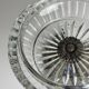 Antique glass bowl with a bronze base, Italy, 1920s