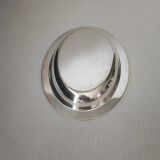 silver-plated metal salad bowl