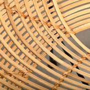 Fauteuil corbeille en rotin et métal noir