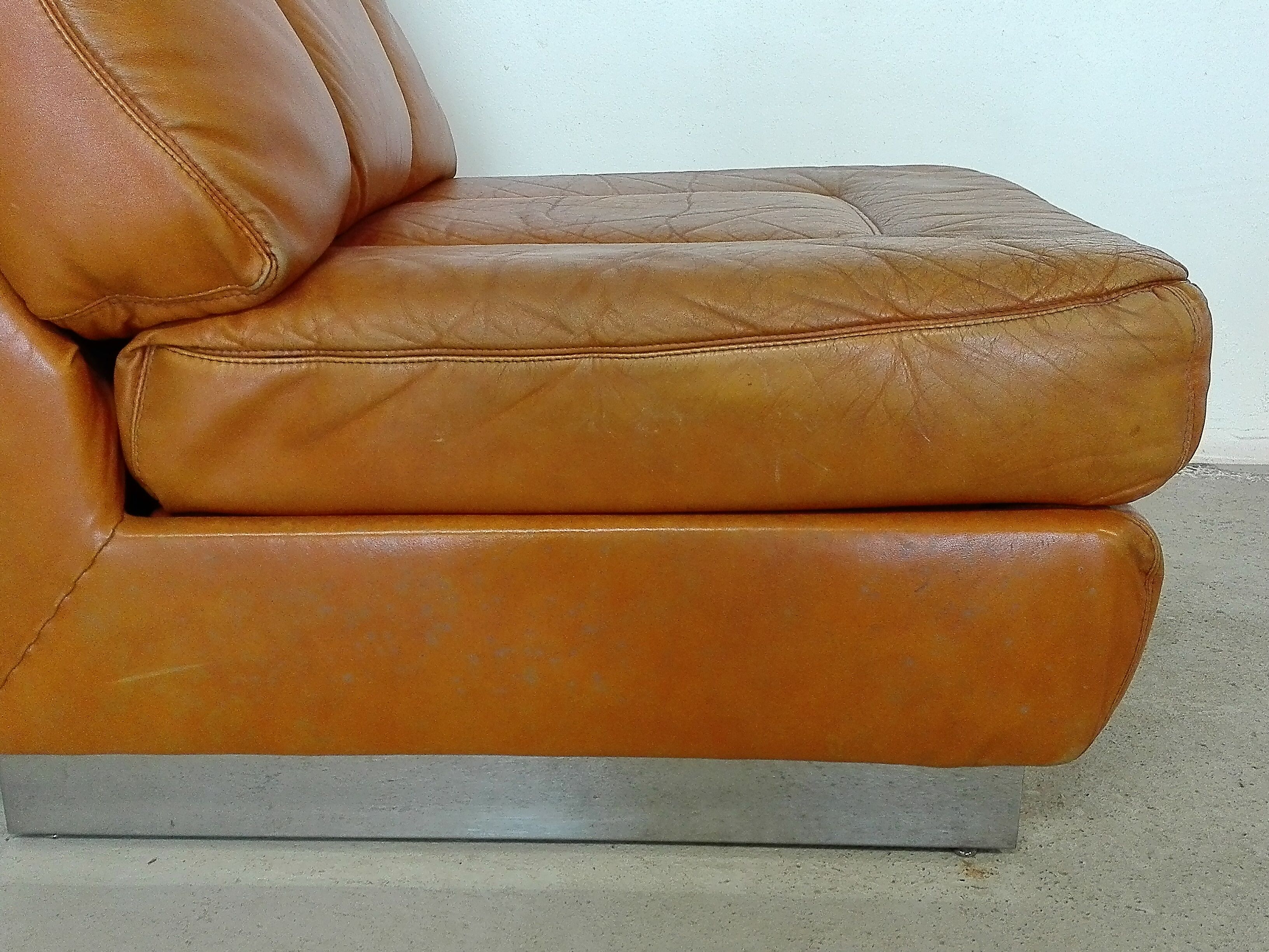 Camel leather heater,  70s