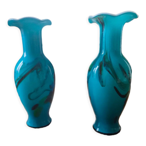 paire de vases à collerette