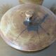 Plat " Poterie de la Colombe " en grès années 50 60