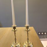 Ancient brass candlesticks