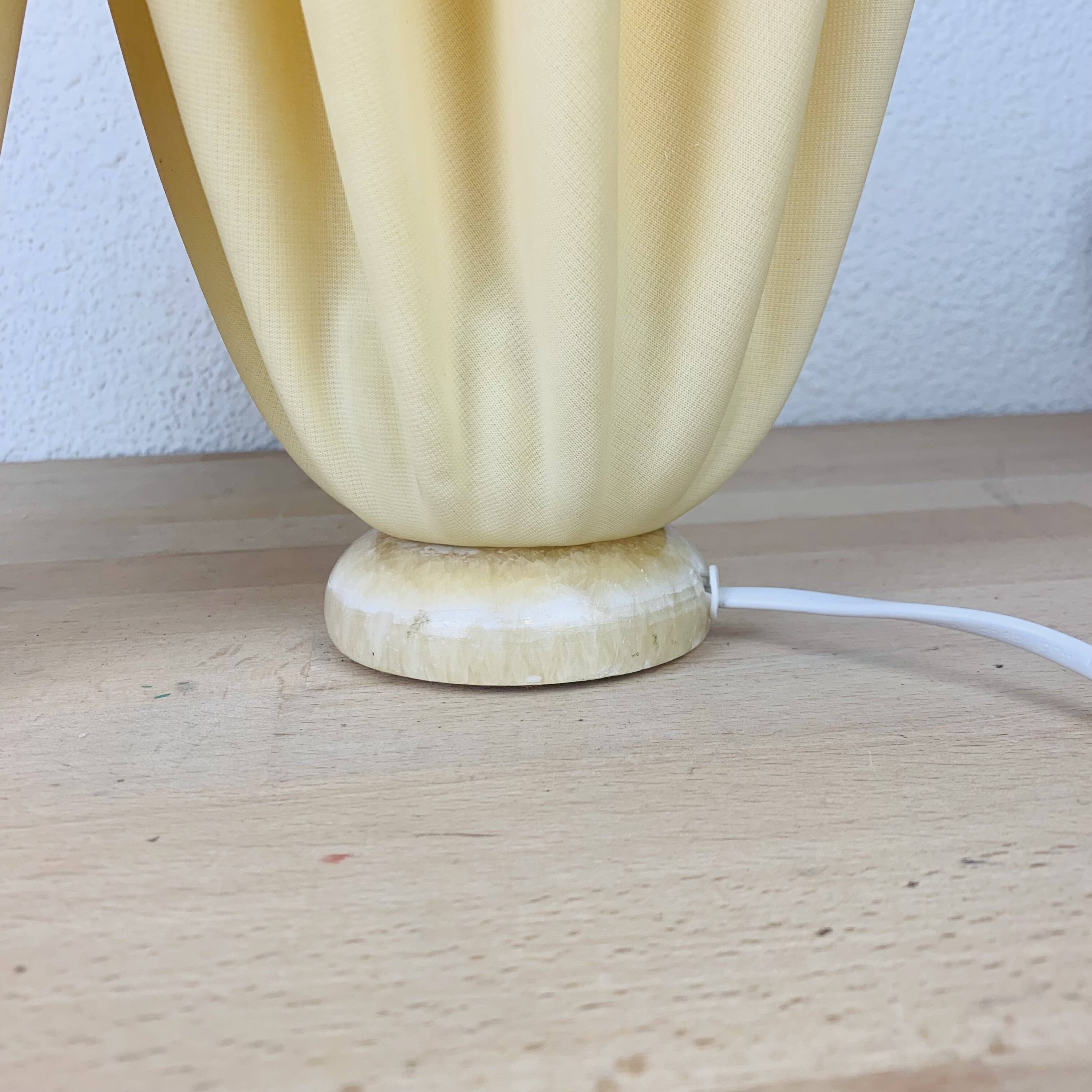 Pair of Georgia Jacob lamps with alabaster base