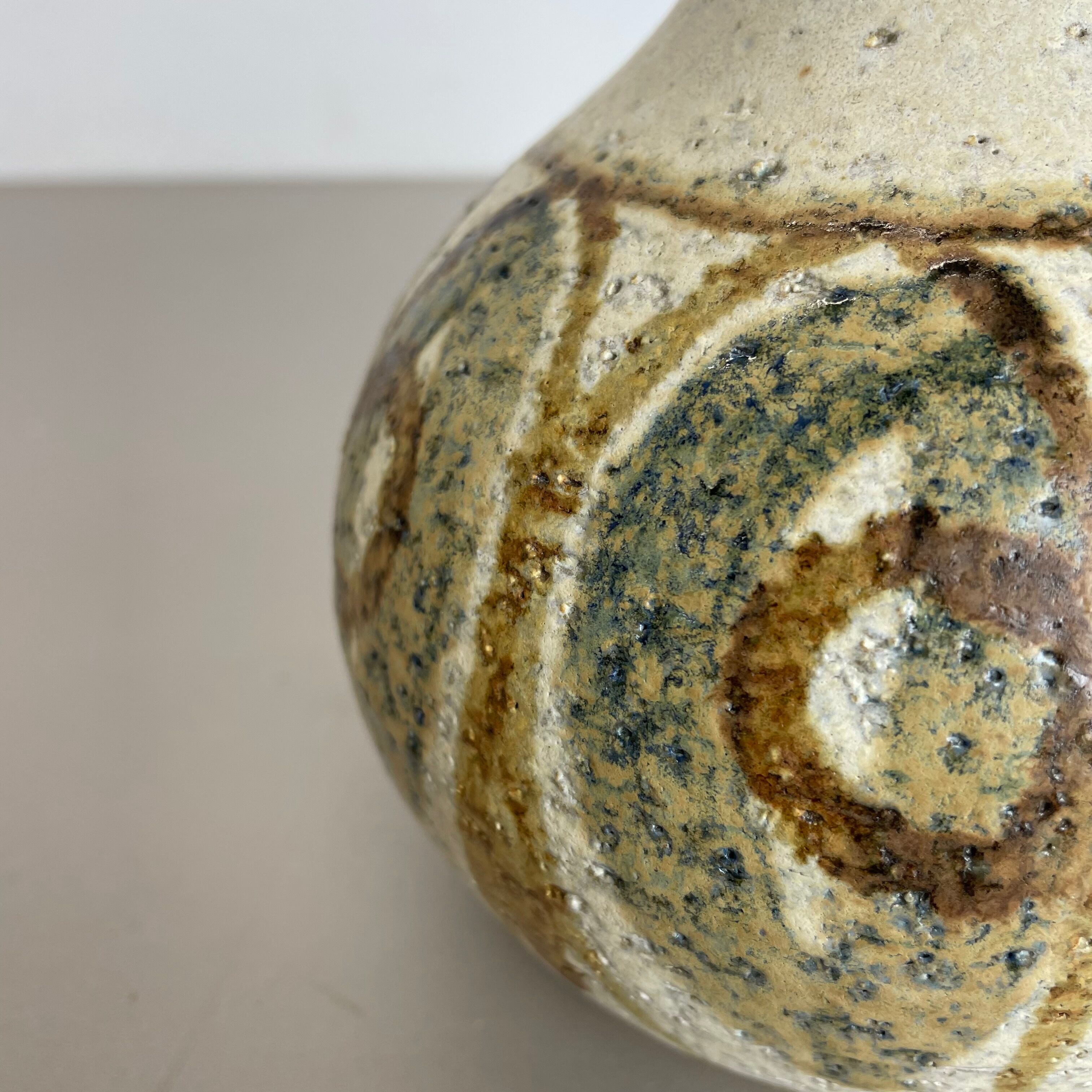 Ceramic studio pottery table light base by soholm  ceramic denmark 1970