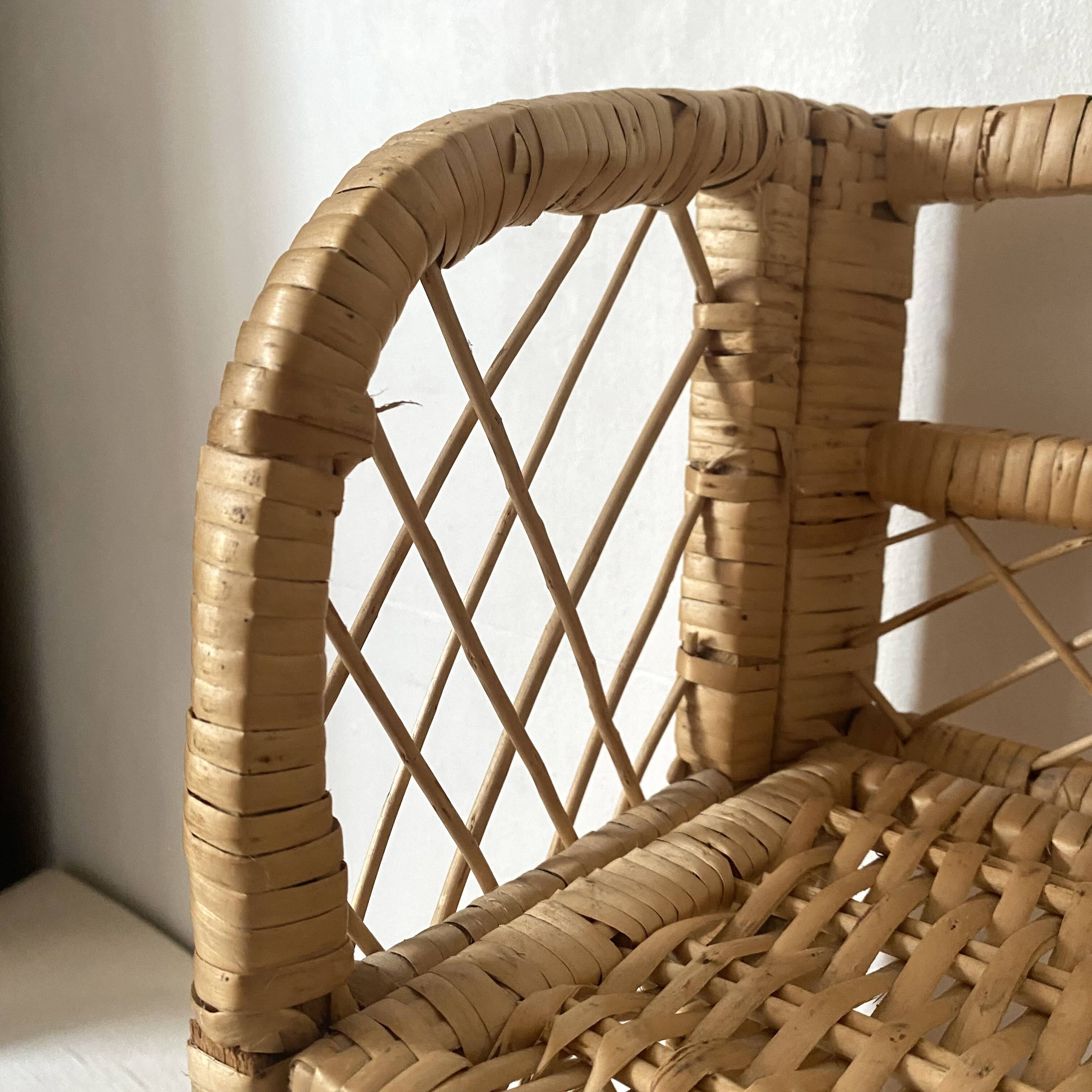 Vintage rattan shelf