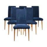 6 velvet chairs 1970