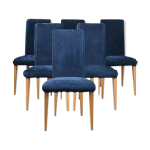 6 velvet chairs 1970
