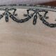 Iron earth hollow dish ec Salins, Louis XVI garlands