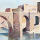 ‘Landscape with bridge’ by Harald Hansen (Danish, 1890 - 1967)