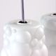 Bubble pendants in white opaline glass, Czechoslovakia 1960s, set of 2