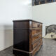 Elm burl and rosewood secretary chest of drawers