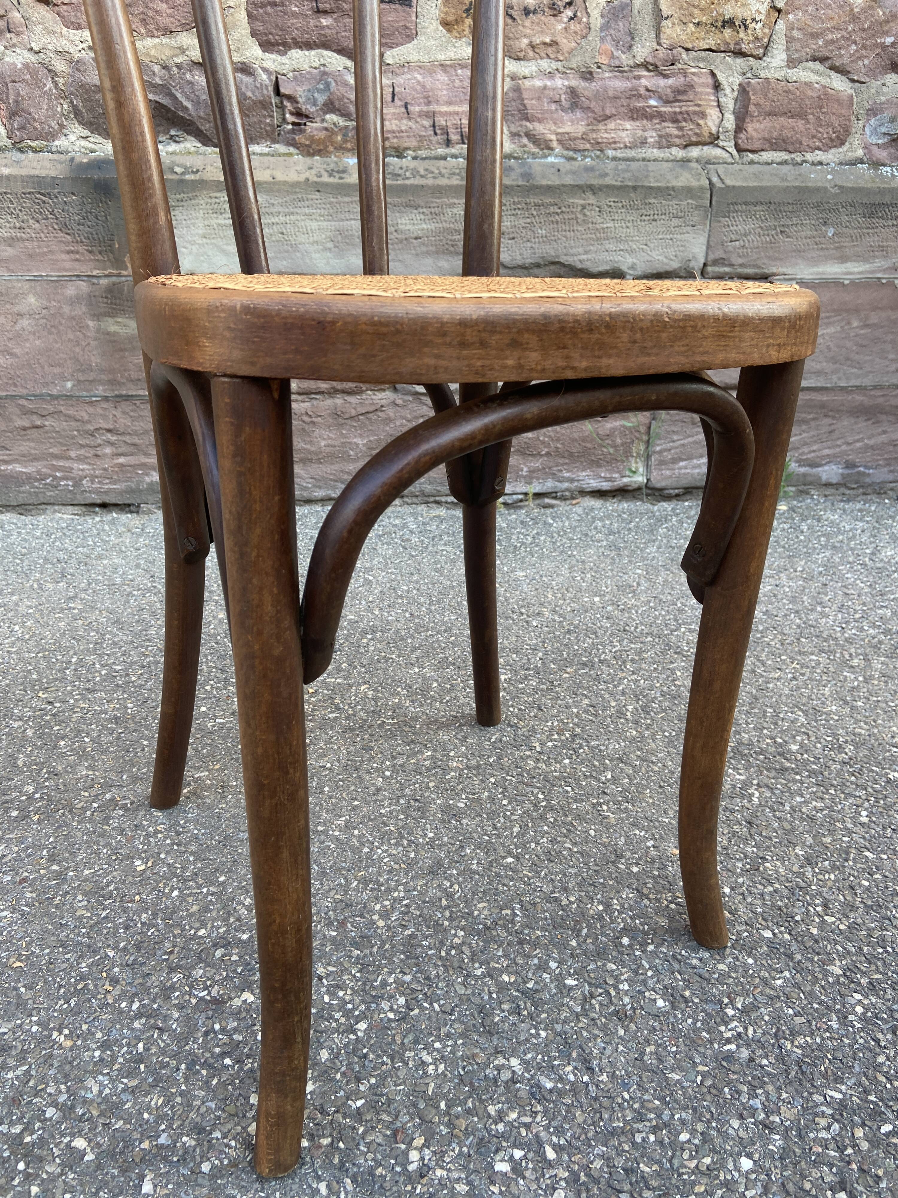 pair of Viennese chairs Bistrot café