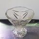 Old art deco vase transparent molded glass vintage decoration