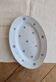 Plat de service ovale ancien faïence bleu pâle décor petites fleurs