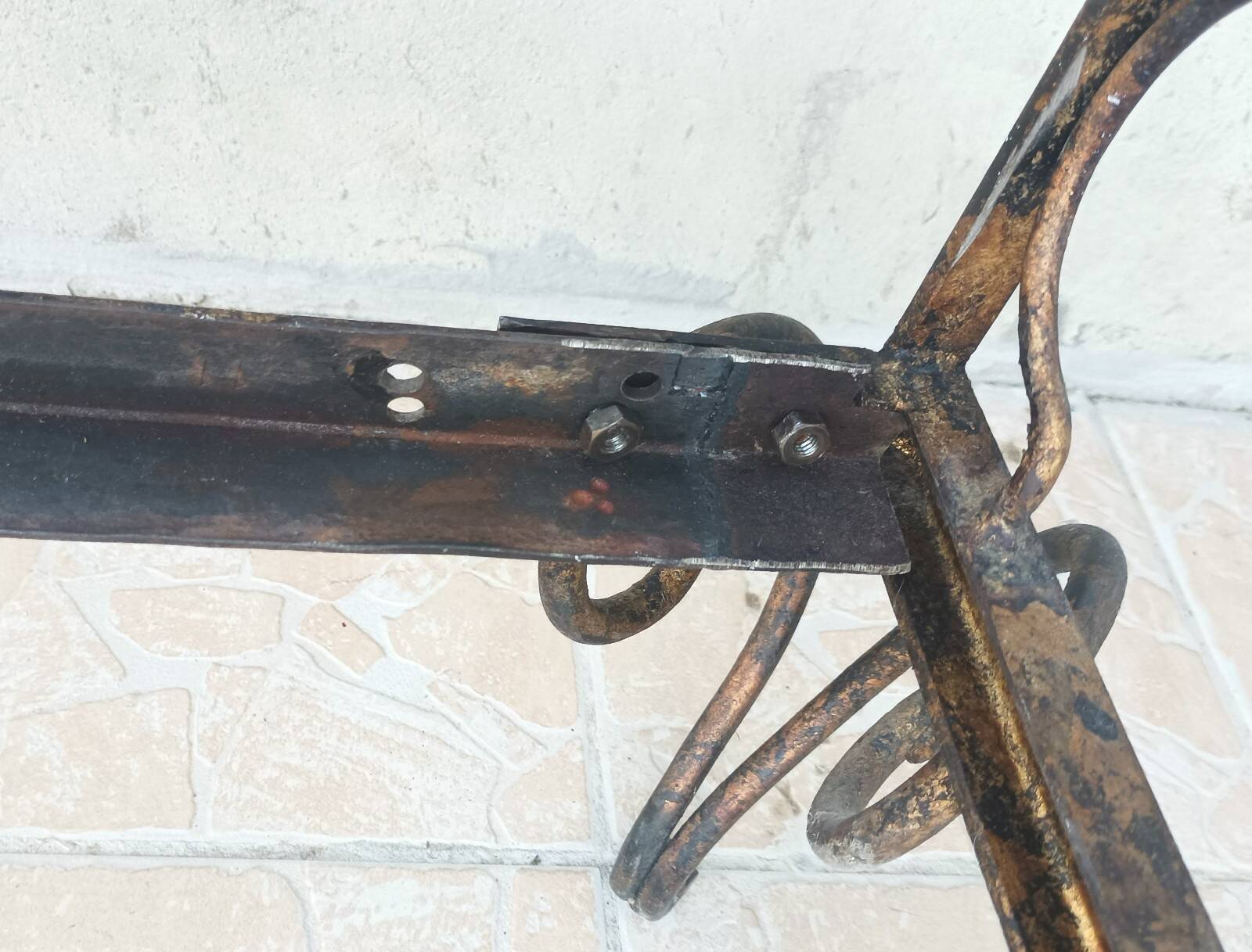 Louis XV style wrought iron bed