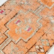 3x11 Soft Orange Vintage Runner, Wool Corridor Rug, 90x330Cm