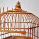Cage à oiseaux chinoise vintage en bambou