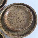 Set of 8 pyrite stoneware plates