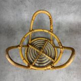 70s rattan stool