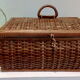 Vintage wicker sewing box