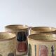 Set of 4 glazed ceramic coffee cups, circa 1970