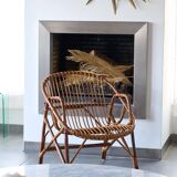 Bamboo & rattan armchair from the 1960s
