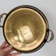 Vintage decorative brass tray, pierced edge and floral handles.