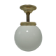 Opaline globe ceiling lamp