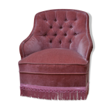 Armchair toad velvet rose