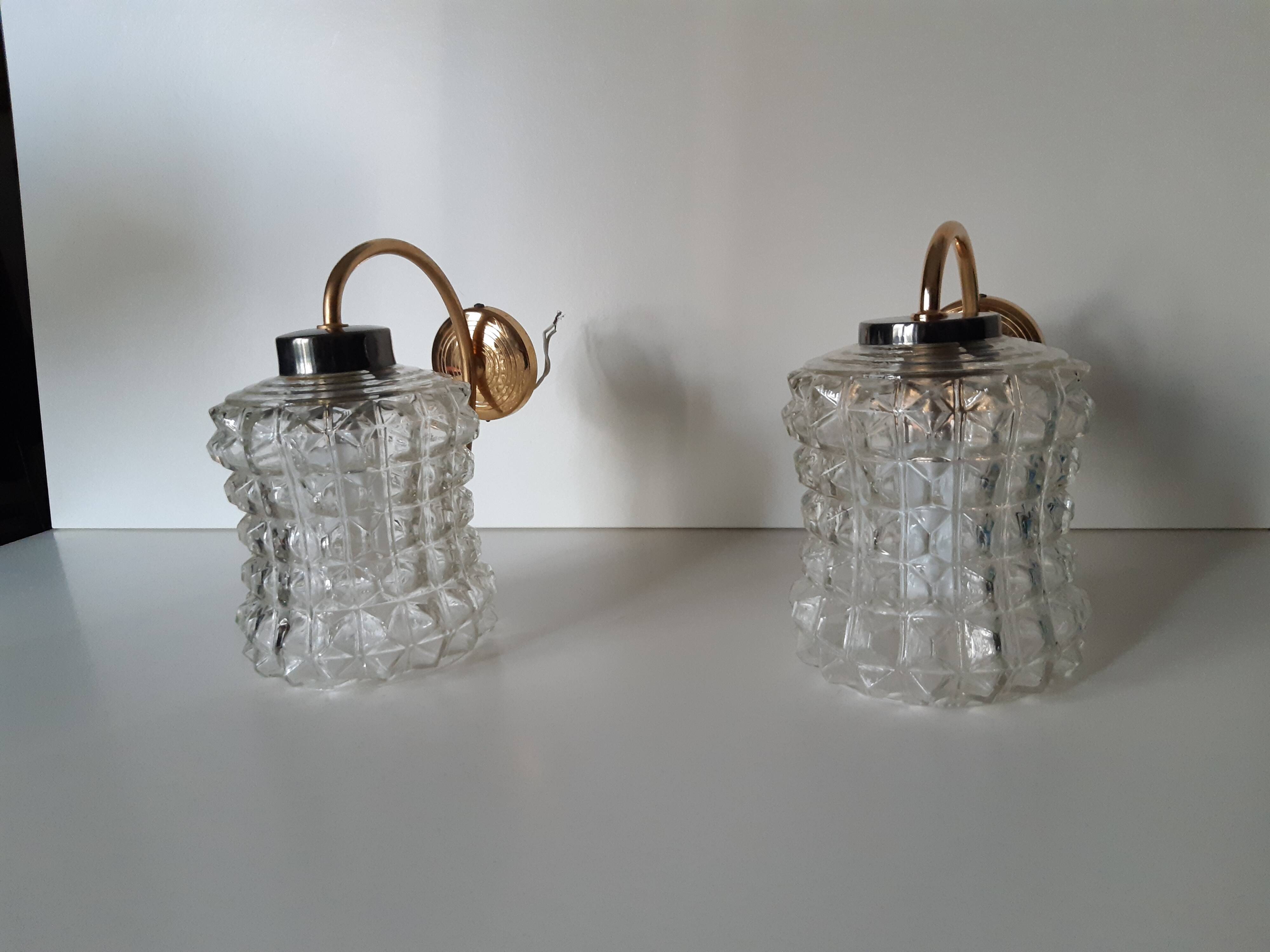 Paire d'appliques vintage