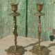 Bougeoirs anciens en bronze