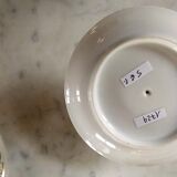6 floral egg cups with their early 20th century porcelain bowl