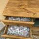 Buffet base Mado renovated green Galane and wood