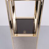 Floor lamp Pedestal Bronze Mirror Hollywood Regency 1970s