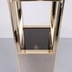 Floor lamp Pedestal Bronze Mirror Hollywood Regency 1970s