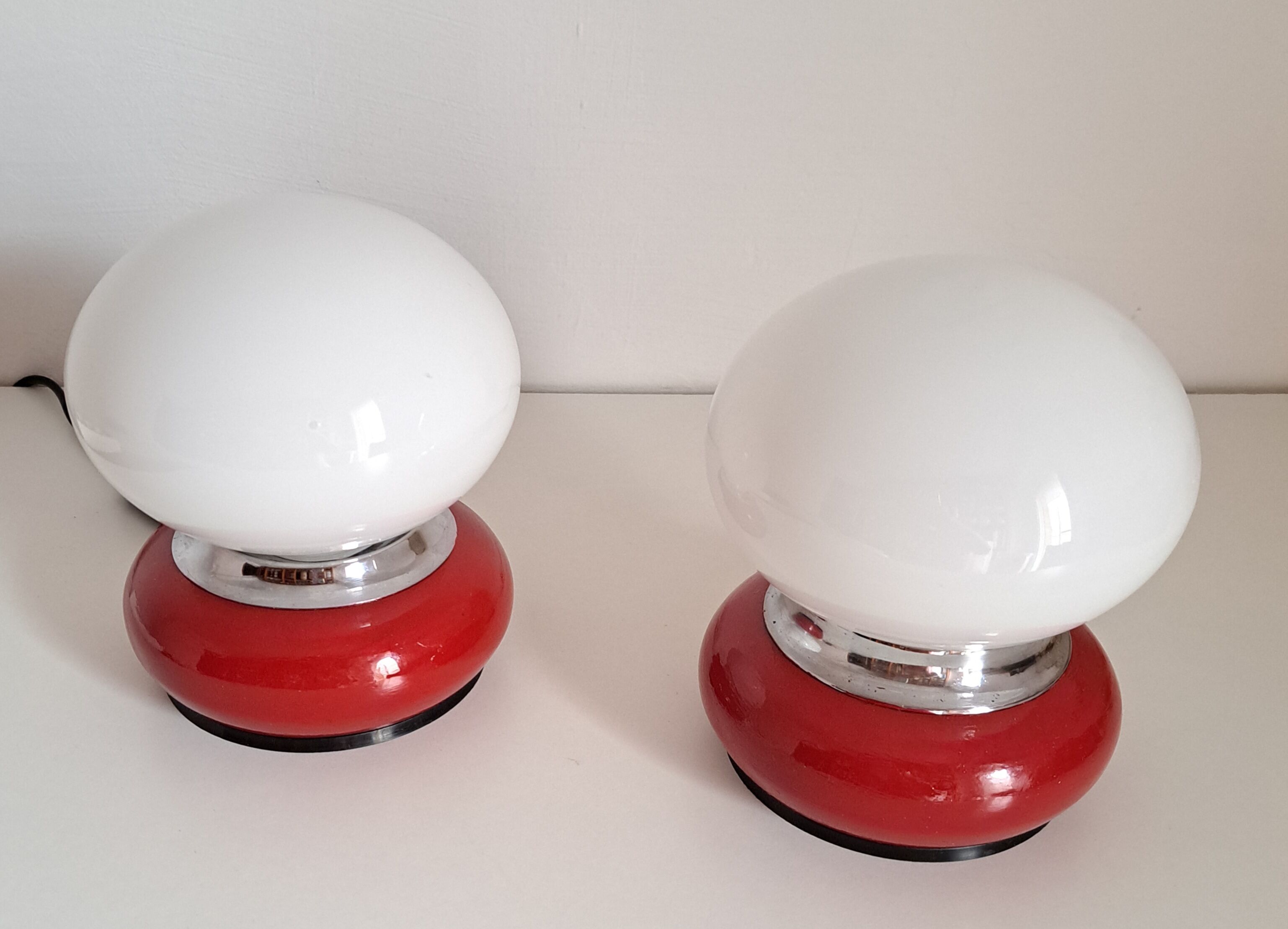Pair of vintage bedside lamps