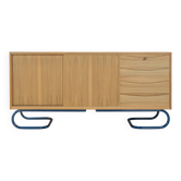 Merveilleux buffet partiellement solide de style scandinave des années 1950.