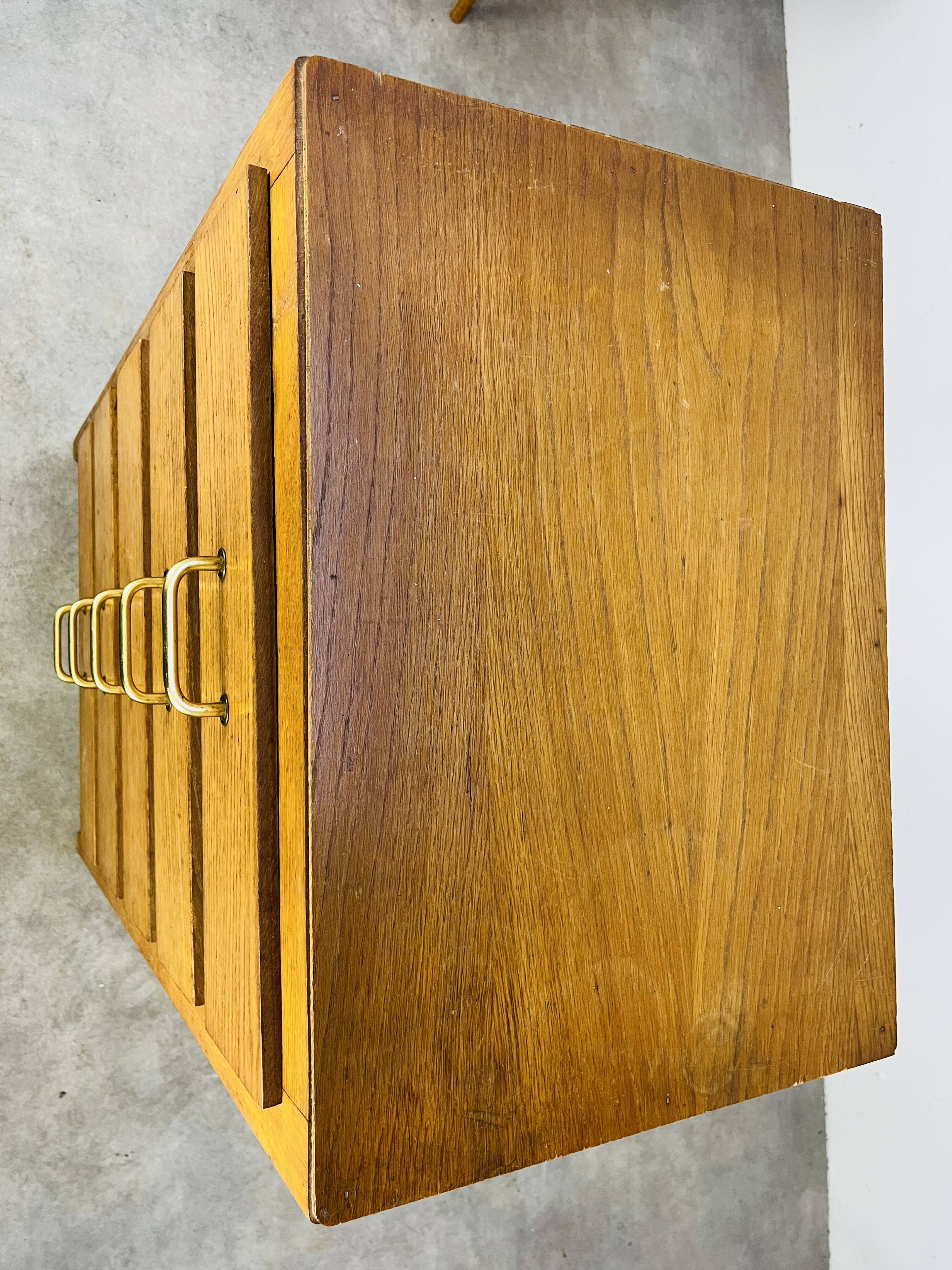 50s chest of drawers, blond wood