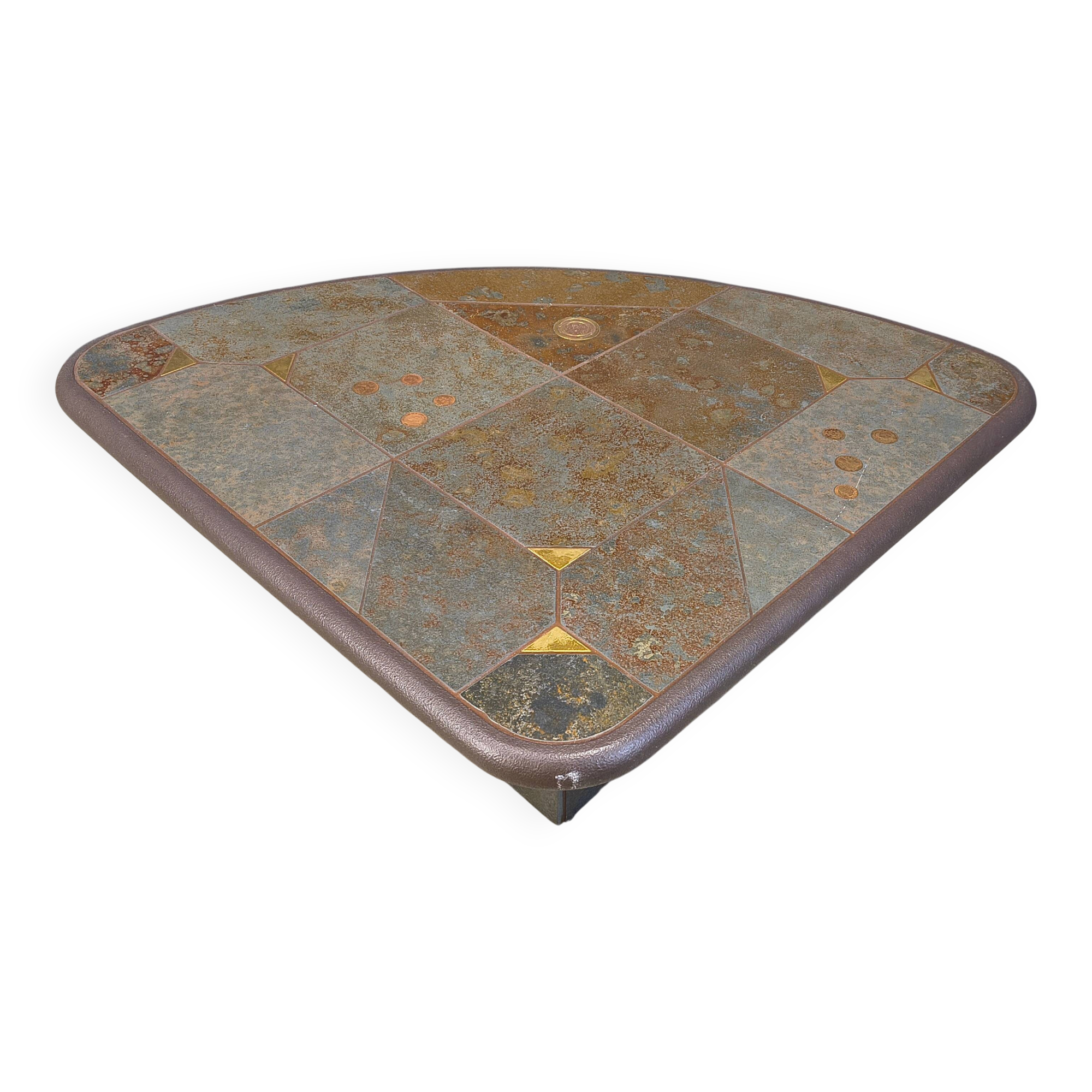 Vintage triangular Kingma style coffee table, 1970s