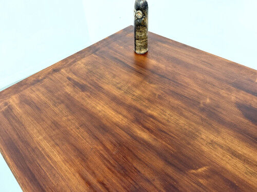 Oak dining table with tapered legs, 1970s.