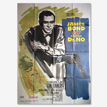 Vintage james bond movie poster against doctor No. 120 x 160 cm