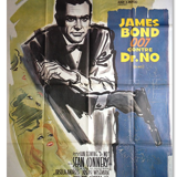 Vintage james bond movie poster against doctor No. 120 x 160 cm