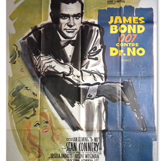 Vintage james bond movie poster against doctor No. 120 x 160 cm