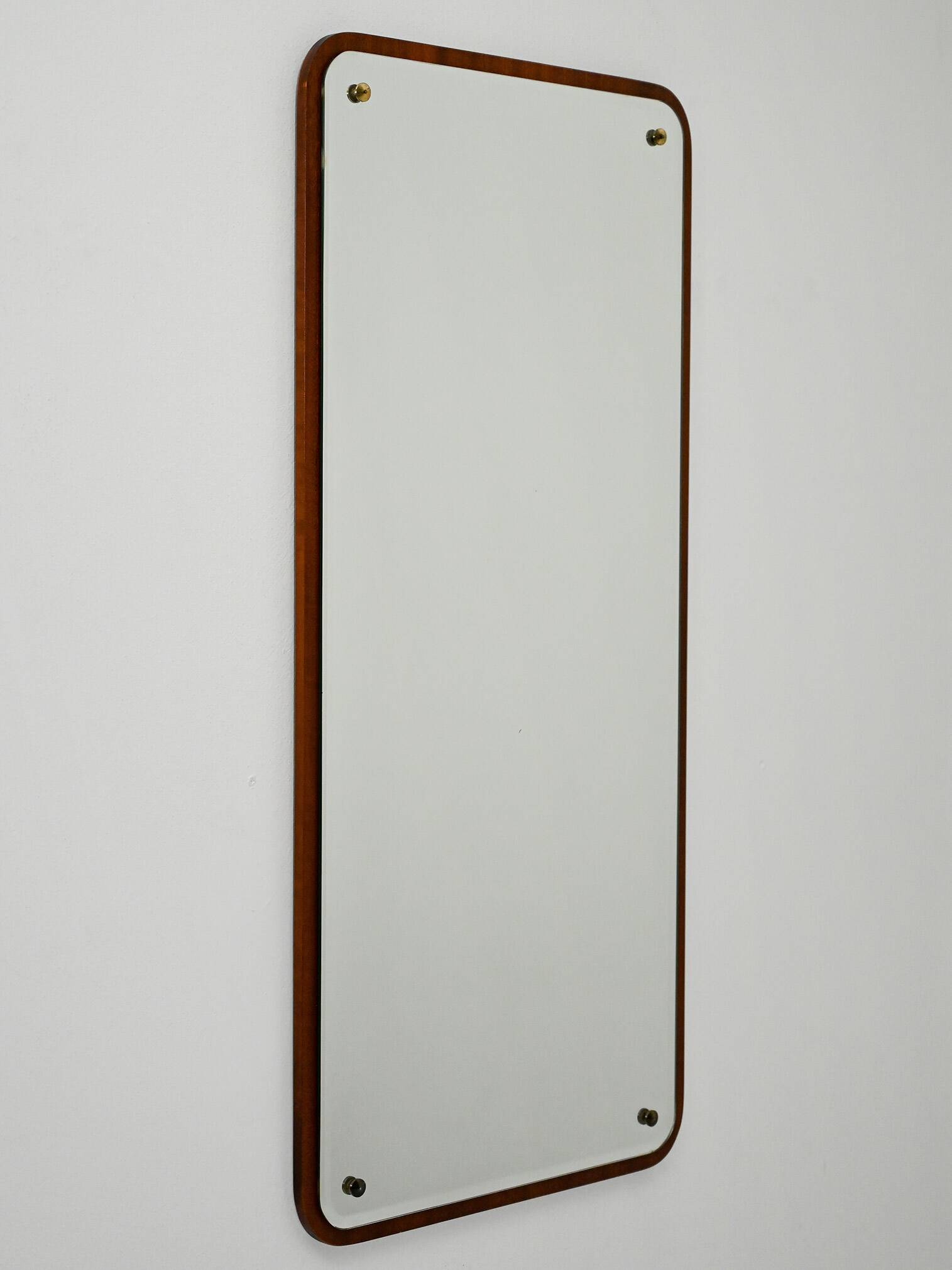 Swedish rectangular teak mirror "Sara" model
