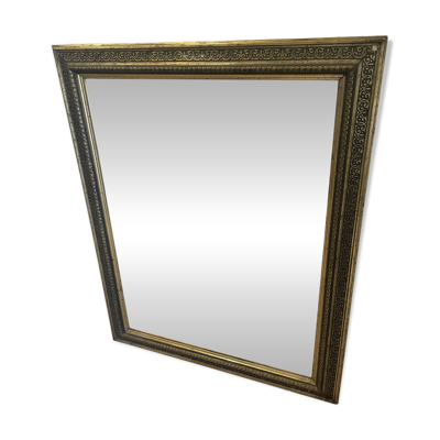 Grand miroir ancien doré mouluré style Napoléon 3