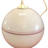 Suspension vintage en verre opalin