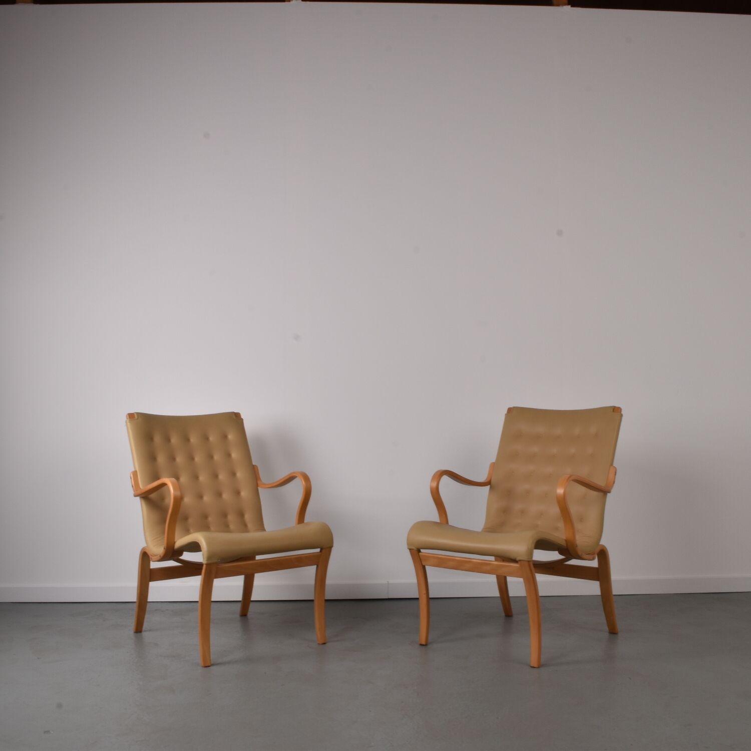 Mina lounge Chairs by Bruno Mathsson for Mathsson international