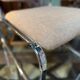 Fauteuil / chauffeuse de salon tissus et chrome Atal 1970